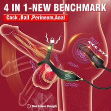 Load image into Gallery viewer, 2 In 1 penis Ring thrusting anal Prostate Massager with Adjustable ring buckle