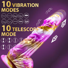Load image into Gallery viewer, 9 Inch Huge Monster Fantasy Dildo Thrusting Vibrator
