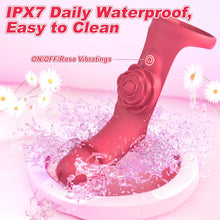 Load image into Gallery viewer, Rose Finger Vibrator 2 in 1 Finger Vibrator 9 Modes G - Spot Stimulation Waterproof