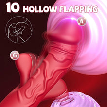 Load image into Gallery viewer, Rose Muncher 3-in-1 G Spot Vibrator Dildo with 10 Flapping &amp; Vibrating &amp; Licking Biting Modes