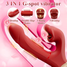 Load image into Gallery viewer, Pull Ring Rose Muncher Biting Tongue Flapping G Spot Vibrator