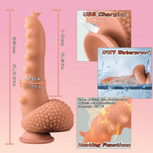 Load image into Gallery viewer, 9.06in Thrusting Monster Snail Dildo Vibrator with 3 Thrusting &amp; 9 Vibrating Modes