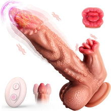 Load image into Gallery viewer, Snake Warrior 9.5in Thrusting Rotation Swinging Dildo Vibrator With Remote