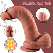 Load image into Gallery viewer, 8.86 In Silicone Vibrating Squirting Dildo with Remote Control 7 Vibration Modes