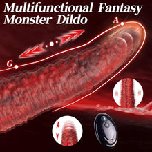 Load image into Gallery viewer, 9.5-inch Realistic Monster Tongue Thrusting Dildo Vibrator With Remote Control