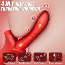Load image into Gallery viewer, LipLuxe Mouth Clitoral Vibration Thrusting G Spot Vibrator