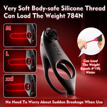 Load image into Gallery viewer, Detachable Design Vibrating Cock Penis Ring With Anal Plug for Couple