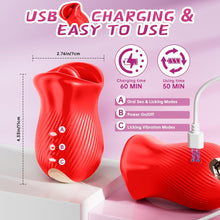 Load image into Gallery viewer, Omysky Rose Muncher - Mouth Biting Tongue Licker Clitoral Vibrator