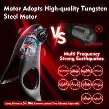 Load image into Gallery viewer, Detachable Design Vibrating Cock Penis Ring With Anal Plug for Couple