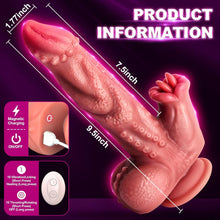 Load image into Gallery viewer, Snake Warrior 9.5in Thrusting Rotation Swinging Dildo Vibrator With Remote