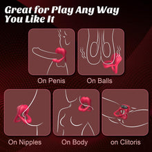 Load image into Gallery viewer, Rose Vibrating Cock Ring with Sexy Lip Clitoris Stimulator