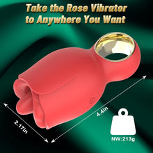 Load image into Gallery viewer, Rose Sex Toy with 360° Rotated Licking Tongue Mouth
