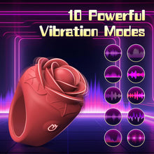 Load image into Gallery viewer, Rose Mini Vibrator Clitoral Nipple Stimulator for Couple flirting