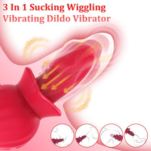 Load image into Gallery viewer, Mouth Vibrators Female Clitoral Vagina Anal Sex Stimulator with 3 Sucking 10 Wiggling &amp; Vibrating Modes
