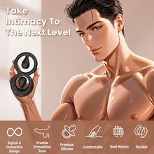 Load image into Gallery viewer, Vibrating Dual Cock Ring with Adjustable Beads