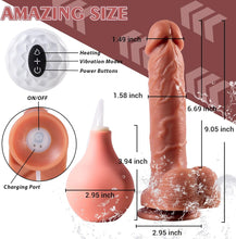 Load image into Gallery viewer, 8.86 In Silicone Vibrating Squirting Dildo with Remote Control 7 Vibration Modes