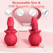 Load image into Gallery viewer, Mouth Vibrators Female Clitoral Vagina Anal Sex Stimulator with 3 Sucking 10 Wiggling &amp; Vibrating Modes