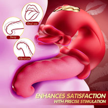 Load image into Gallery viewer, 3 in 1 Tongue Thrusting Vibrators Dildo with 10 Licking Clitoral &amp; Swing Mode
