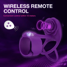 Load image into Gallery viewer, Lurevibe - 3 IN 1 Vibrating Rose Penis Ring with 10 Vibration