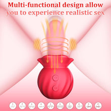 Load image into Gallery viewer, Mouth Vibrators Female Clitoral Vagina Anal Sex Stimulator with 3 Sucking 10 Wiggling &amp; Vibrating Modes
