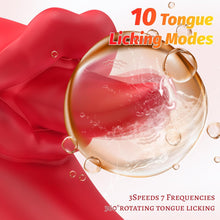 Load image into Gallery viewer, Angel Kiss 4 In 1 Rotating Tongue Licking Vibrating G-Spot Dildo Vibrator