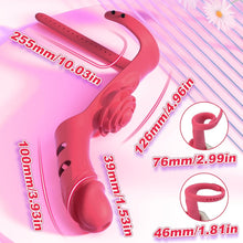 Load image into Gallery viewer, Rose Finger Vibrator 2 in 1 Finger Vibrator 9 Modes G - Spot Stimulation Waterproof
