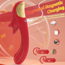 Load image into Gallery viewer, Angel Kiss 4 In 1 Rotating Tongue Licking Vibrating G-Spot Dildo Vibrator