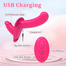 Load image into Gallery viewer, Lesbian Strap-on Dildo Vibrator Double-ended Dildo with Remote Control