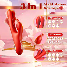 Load image into Gallery viewer, 3 IN 1 Rabbit Flapping G Spot Clitoral stimulation Vibrator
