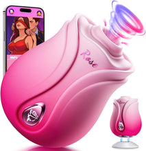 Load image into Gallery viewer, Rose Toy Nipple Clitoral Sucker Vibrators With APP Control