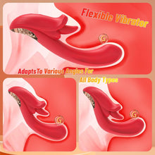 Load image into Gallery viewer, Angel Kiss 4 In 1 Rotating Tongue Licking Vibrating G-Spot Dildo Vibrator