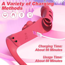 Load image into Gallery viewer, Rose Finger Vibrator 2 in 1 Finger Vibrator 9 Modes G - Spot Stimulation Waterproof
