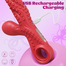 Load image into Gallery viewer, Octopus Tentacle Vibrating G-Spot Vibrator With Pull Ring