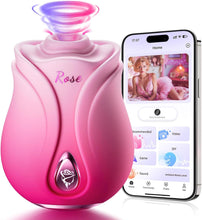 Load image into Gallery viewer, Rose Toy Nipple Clitoral Sucker Vibrators With APP Control