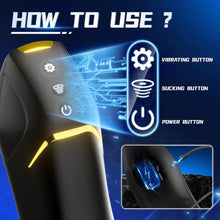Load image into Gallery viewer, Auto 5 Sucking 10 Vibrating Male Masturbator Sex Toy