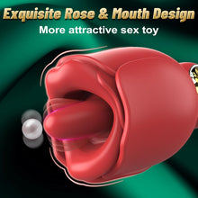 Load image into Gallery viewer, Rose Sex Toy with 360° Rotated Licking Tongue Mouth