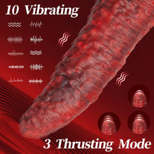 Load image into Gallery viewer, 9.5-inch Realistic Monster Tongue Thrusting Dildo Vibrator With Remote Control
