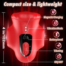 Load image into Gallery viewer, Mouth 360° Wrapped Penis Vibrator with LCD Display For Glans Training