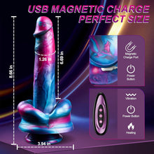 Load image into Gallery viewer, 9-inch Big Mouth Fantasy Dildo Vibrator with 3 Thrusting &amp; 7 Vibration &amp; Heating Modes