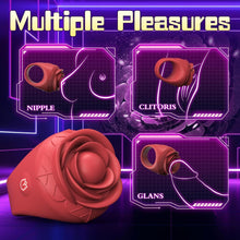 Load image into Gallery viewer, Rose Mini Vibrator Clitoral Nipple Stimulator for Couple flirting