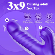 Load image into Gallery viewer, APP-Controlled 9 Pulsing Thrusting Rabbit G Spot Vibrator