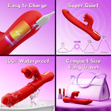 Load image into Gallery viewer, Upgraded Rose Muncher 5 In 1 Thrusting Clitoral G Spot Vibrator