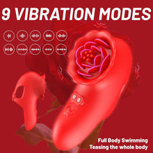 Load image into Gallery viewer, Rose Finger Vibrator G Spot Clitoral Stimulator for Couple Flirting