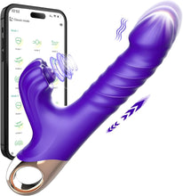 Load image into Gallery viewer, APP-Controlled 9 Pulsing Thrusting Rabbit G Spot Vibrator