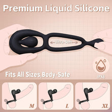 Load image into Gallery viewer, Vibrating Dual Cock Ring with Adjustable Beads