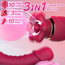 Load image into Gallery viewer, Big Mouth rotating tongue suction Vibrator G Spot Dildo Sex Toys for Women