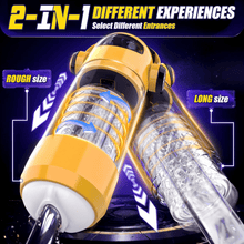 Load image into Gallery viewer, Spaceman 2 in 1 Automatic 7 Telescopic 7 Rotating Male Masturbator
