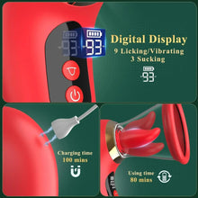 Load image into Gallery viewer, Nipples Clitoris Licker Tongue Vibrator Removable Cup Vagina Sucking Massager