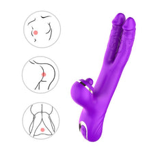 Load image into Gallery viewer, 3 In 1 Clitoris Tapping Wiggling G Spot Dildo Vibrator