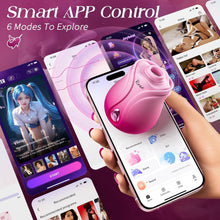 Load image into Gallery viewer, Rose Toy Nipple Clitoral Sucker Vibrators With APP Control